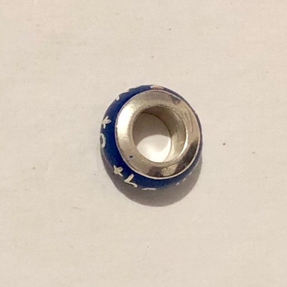 🎄🆕 Brighton Joy to the World spacer Thin blue Christmas bead Retired Gift ready - Picture 4 of 10